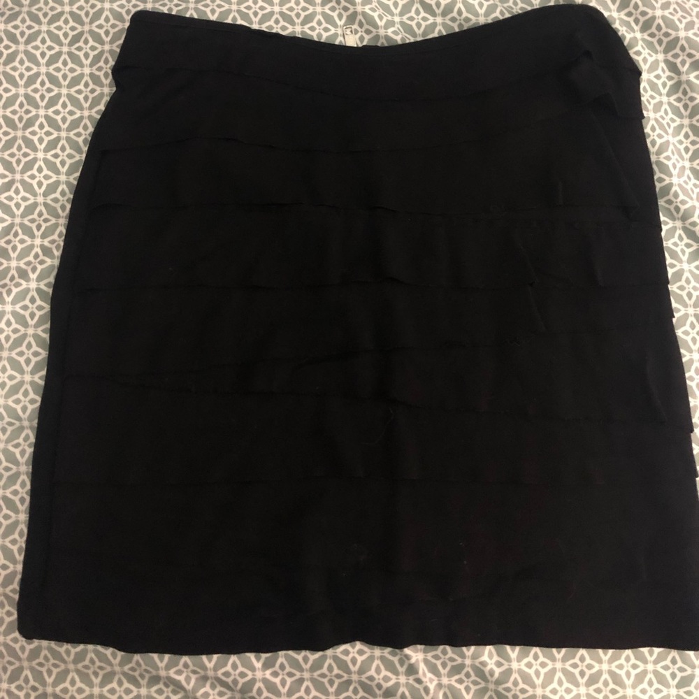 Banana Republic Ruffle Black Skirt